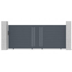 Portão de correr em alumínio FANCY GROW 350x142cm - X-Metal